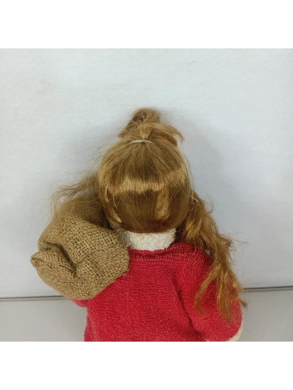 Vintage Kitschy Hand Painted Santa Claus Doll with Brown Beard